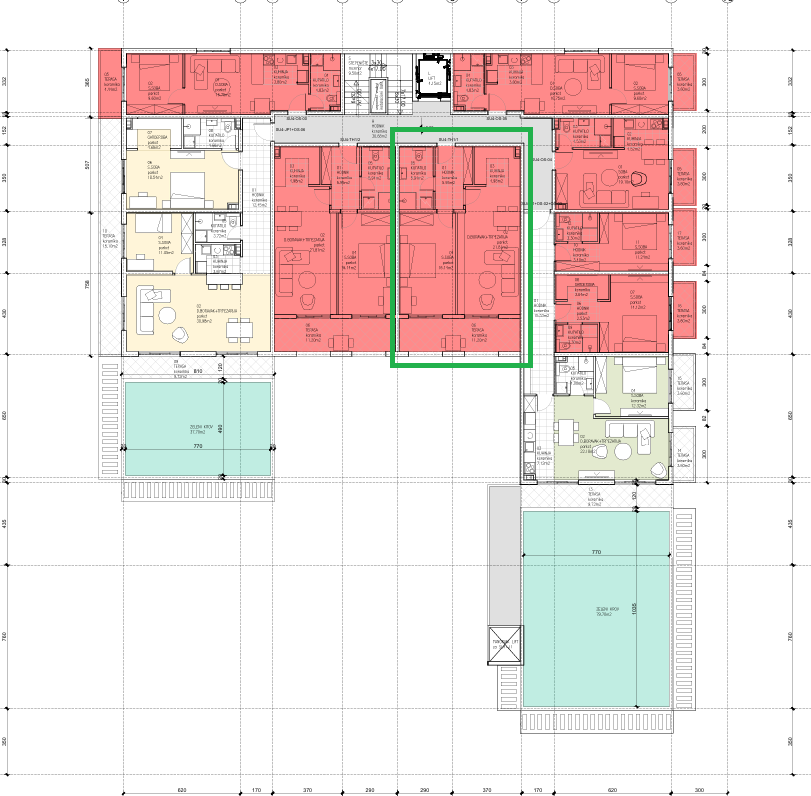 Montenegrina Residence - Apartman sa jednom spavaćom sobom - 66,02m2 - 3. sprat - Panoramski pogled na more - #SU4-TH1/1 51