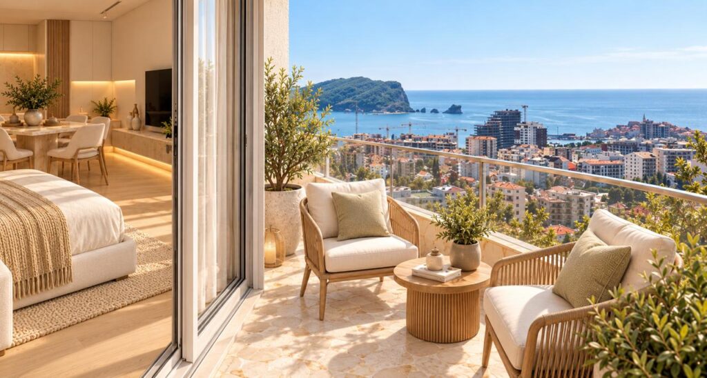 Montenegrina Residence - Studio apartman - 27.47m2 - 2. sprat - Bočni pogled na more - #SU3-OS-02 64 Montenegrina Residence - Studio apartman - 27.47m2 - 2. sprat - Bočni pogled na more - #SU3-OS-02 63