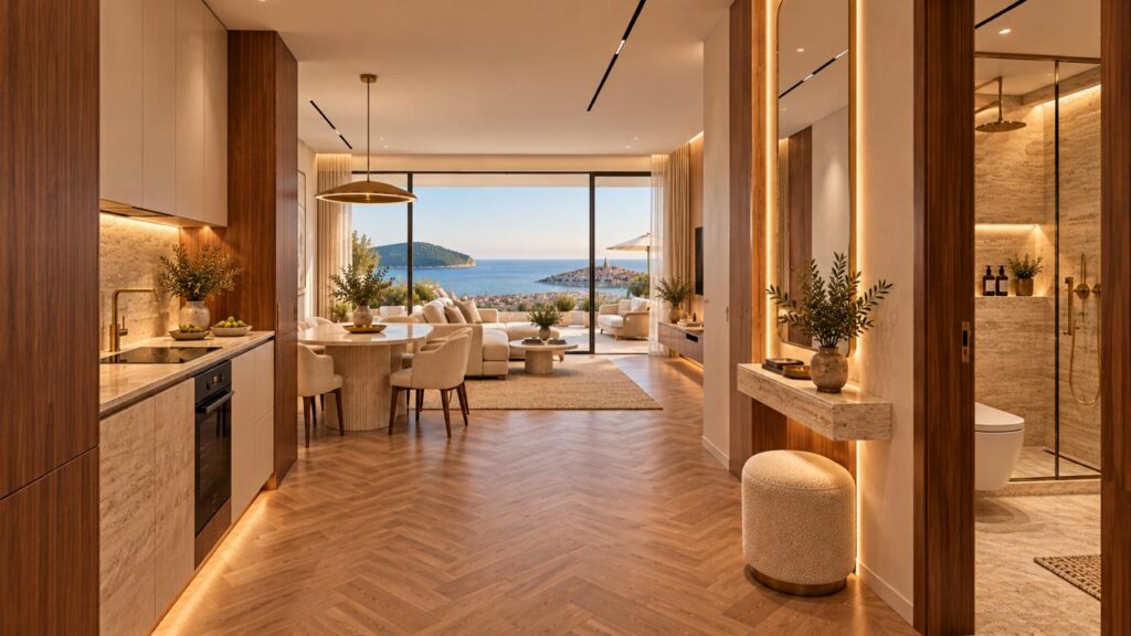 Montenegrina Residence - Apartman sa jednom spavaćom sobom - 105,55m2 - 1. sprat - Velika zelena terasa sa zonom za odmor - #SU2-TH1/2 85
